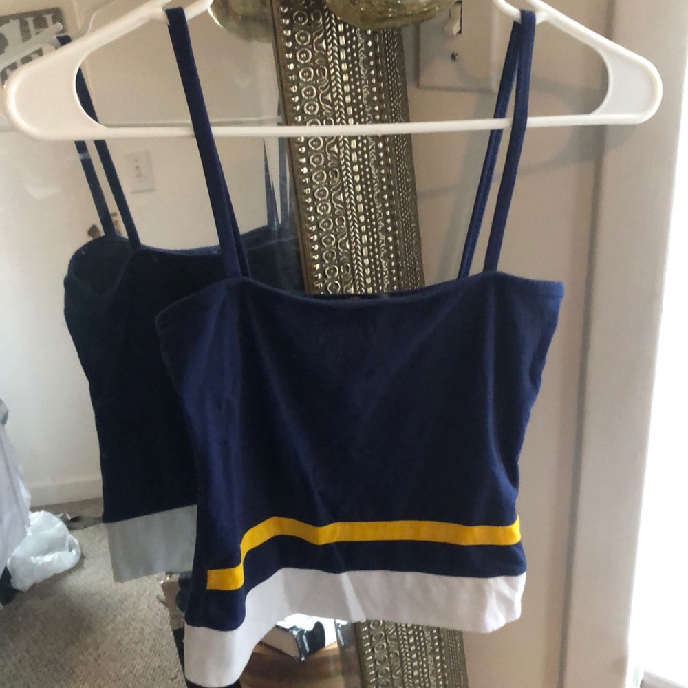 Navy, White, and Yellow Tank Top